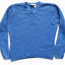 Vintage Cherokee Classic Ribbed V-Neck Pullover Sweater
