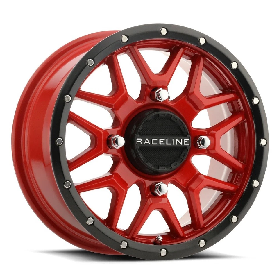 Raceline Krank 14" Wheels Red 28" Trail Saw 2.0 Tires Polaris Sportsman / RZR / - Image 2 of 4
