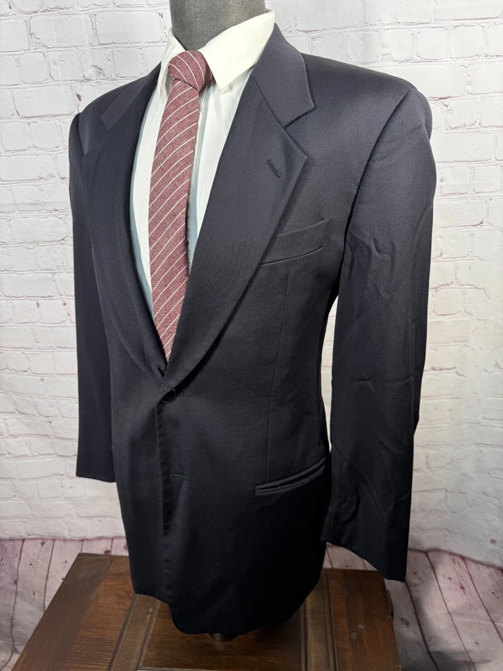 Jaqueta Blazer Masculina MANI by ARMANI Azul Marinho FEITA NA ITÁLIA Casaco Esportivo TAMANHO 40R - Imagem 2 de 4