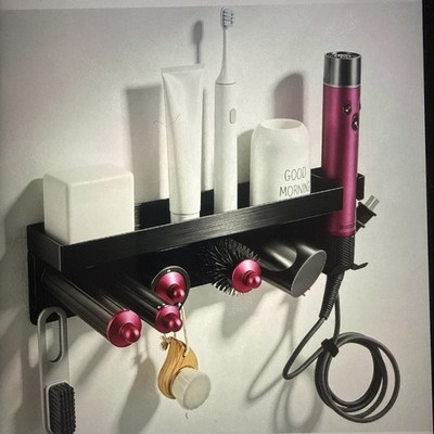 KLroad Multifunctional Wall Mount Hair Tool Organizer Dryer Curling Iron Holder