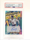 CALEB WILLIAMS 2024 TOPPS CHROME ETCH ROOKIE RUSH AQUA AUTO /199 PSA 10 Q6344