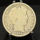 1898 Barber Half Dollar 50C Silver Coin