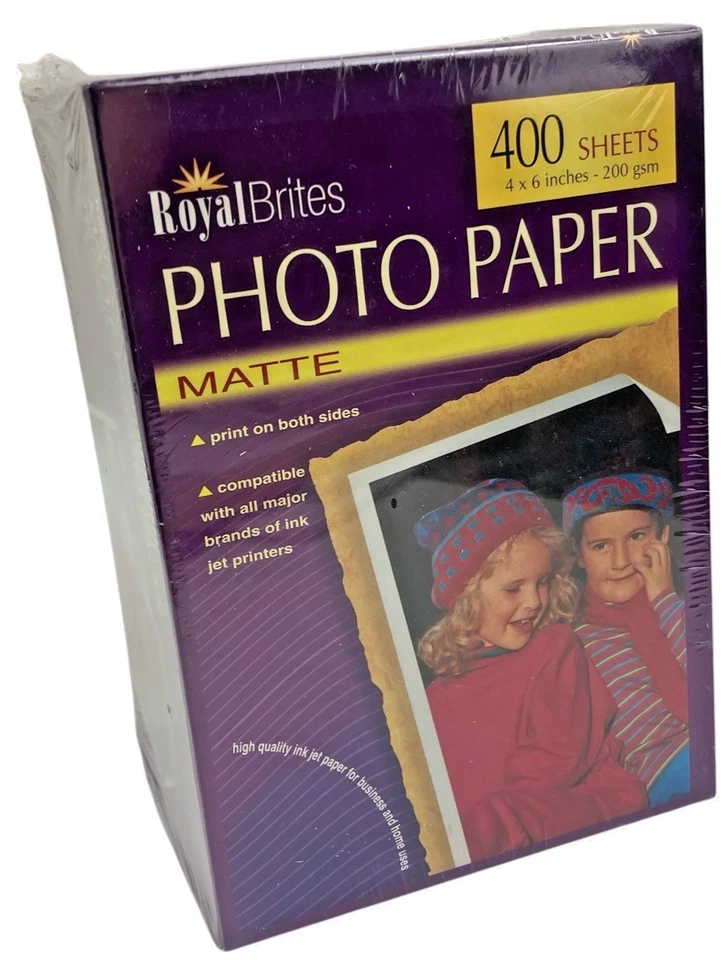 Royal Brites Photo Paper 4x6" Matte for InkJet Printers 400 Sheets - New Sealed - Image 4 of 4