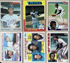 Topps Rod Carew Hall of Famer, 6 Cards spanni...