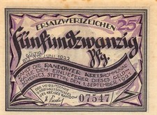 4x 25 pf., 4x 50 pf., 4x 75 fenigów - Szczecin - Koło Randower - 1.9.1921