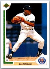 ⚾ 1991 Upper Deck #367b Lou Whitaker Detroit Tigers
