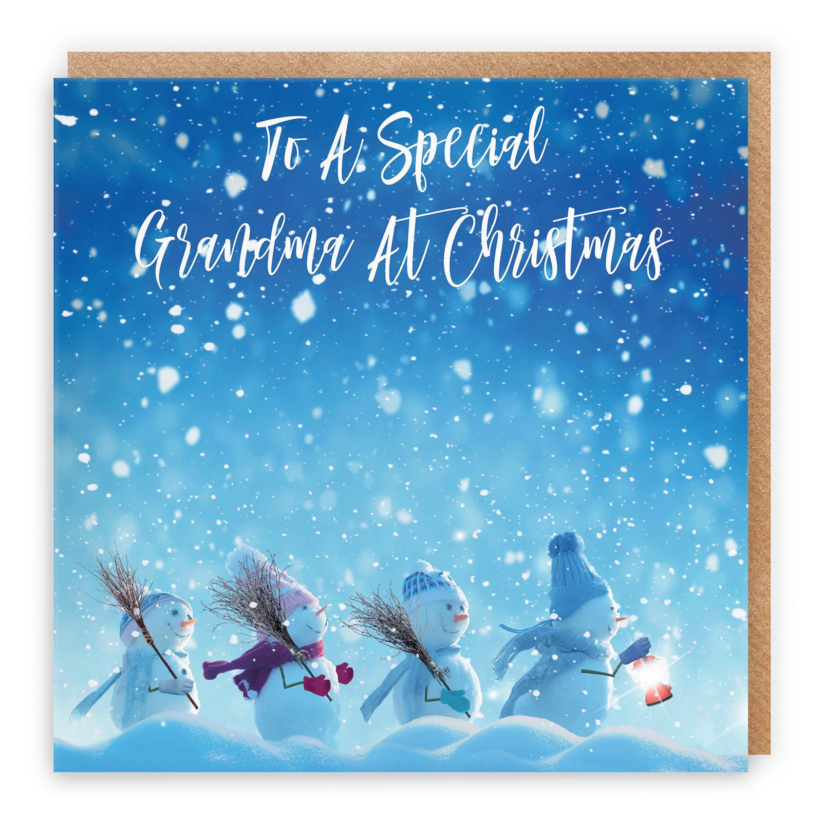 Grandma Christmas Card Snow People