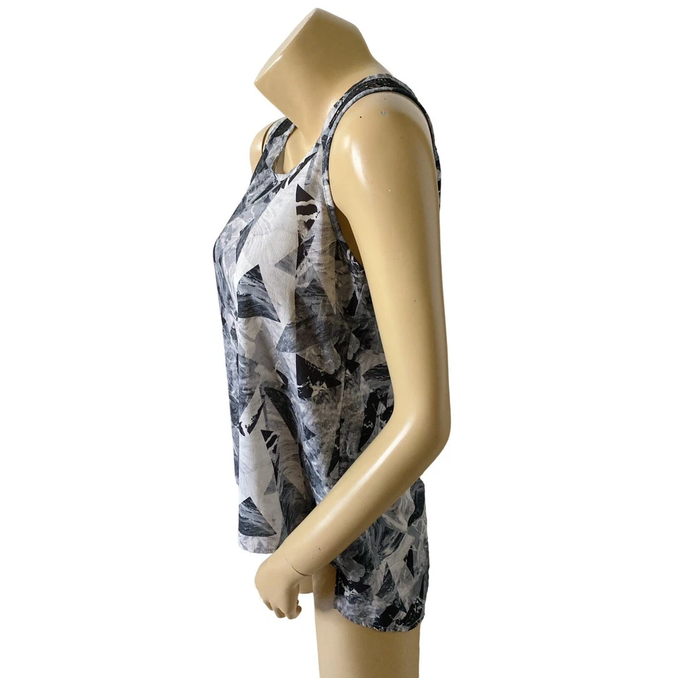 Camiseta sin mangas ATENCIÓN para mujer talla XS retro con ribete de encaje alto bajo swing Foto 3 de 4