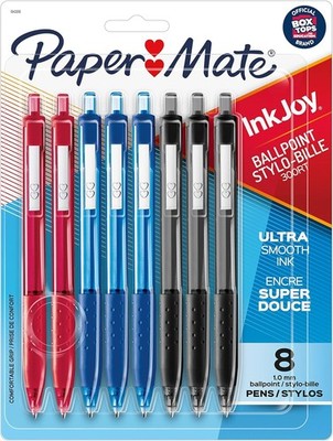 Paper Mate InkJoy Kugelschreiber - Mittel 1,0 mm (Packung mit 8 verschiedenen Farben)
