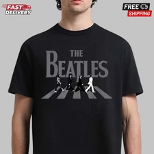 The Beatles Abbey Road Greyscale Album Cover T-Shirt, Family Fan Gift Shirt