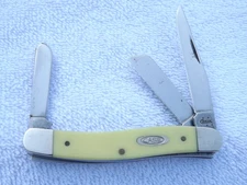 2006  Case XX 3318 CV Medium Stockman Yellow Handle Pocket Knife 3-Blade  USED