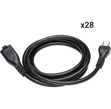 Lot of 28 - 6ft Extension Cord - 13 Amps 125V - Black 