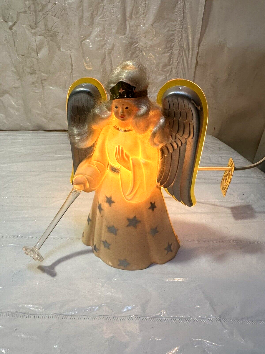 【まとめて・良品多】EP マドンナ/ラッキー・スター/スポットライト/エンジェル Vtg NOMA Illuminated Angel-Lite w Star Wand Christmas Tree Topper