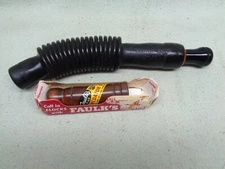 One Vintage Scoth Duck Call and one Vintage Wood Faulks Goose Call