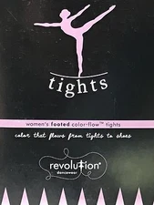 Women's Revolution Dancewear Footed Tights Prima Pink White Black Tan S M L XL