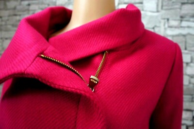 TALBOTS DAMEN WOLLE MIX FEST FREIZEIT JACKE JACKETT MIT ZIPP PINK 38 NEU 189 USD