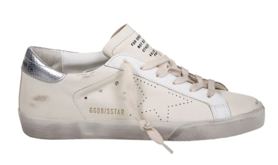 Golden Goose Superstar sneaker White, Beige, Silver NIB Auth EU 40 US 10