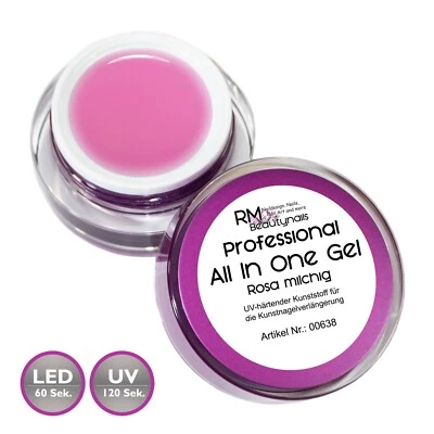 Allround UV-Gel All in One Rosa 1-Phasen-Gel Babyboomer Modellage Nails Nagel