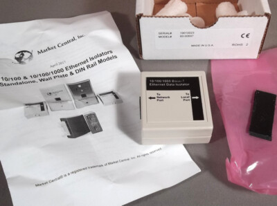 New Ethernet Data Isolator 10/100 & 10/100/1000 Base-T Standalone # 60-00697