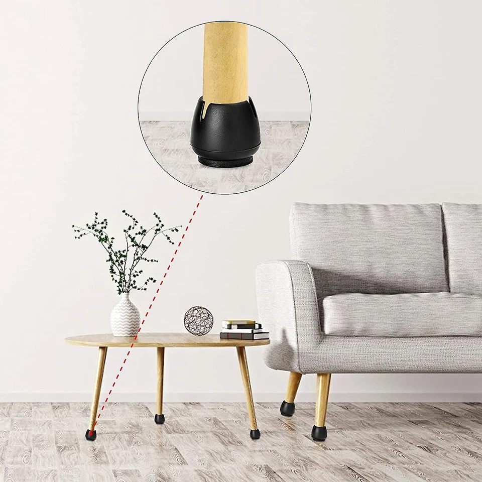 Rutschfeste Tisch- und Stuhlfüße aus Silikon, 32-teilige Stuhlbeinkappen - Bild 4 von 4