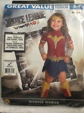 DC Comics Justice League WONDER WOMAN Dress Tiara costume Toddler 2-4 NIP