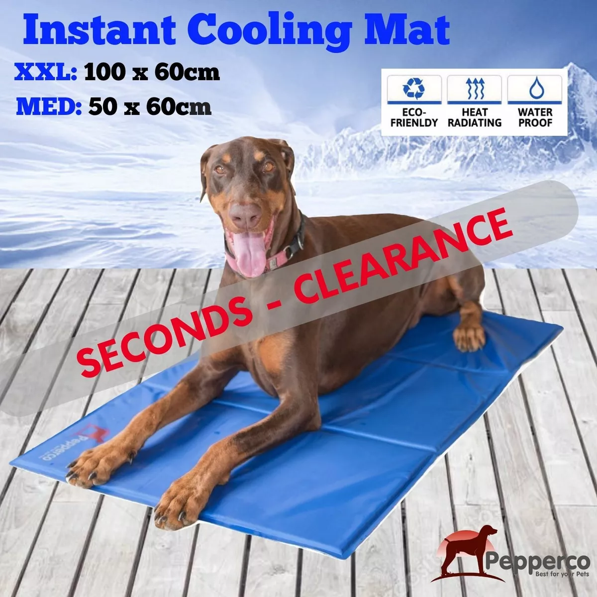 Phase changing cooling pads for clearance dogs