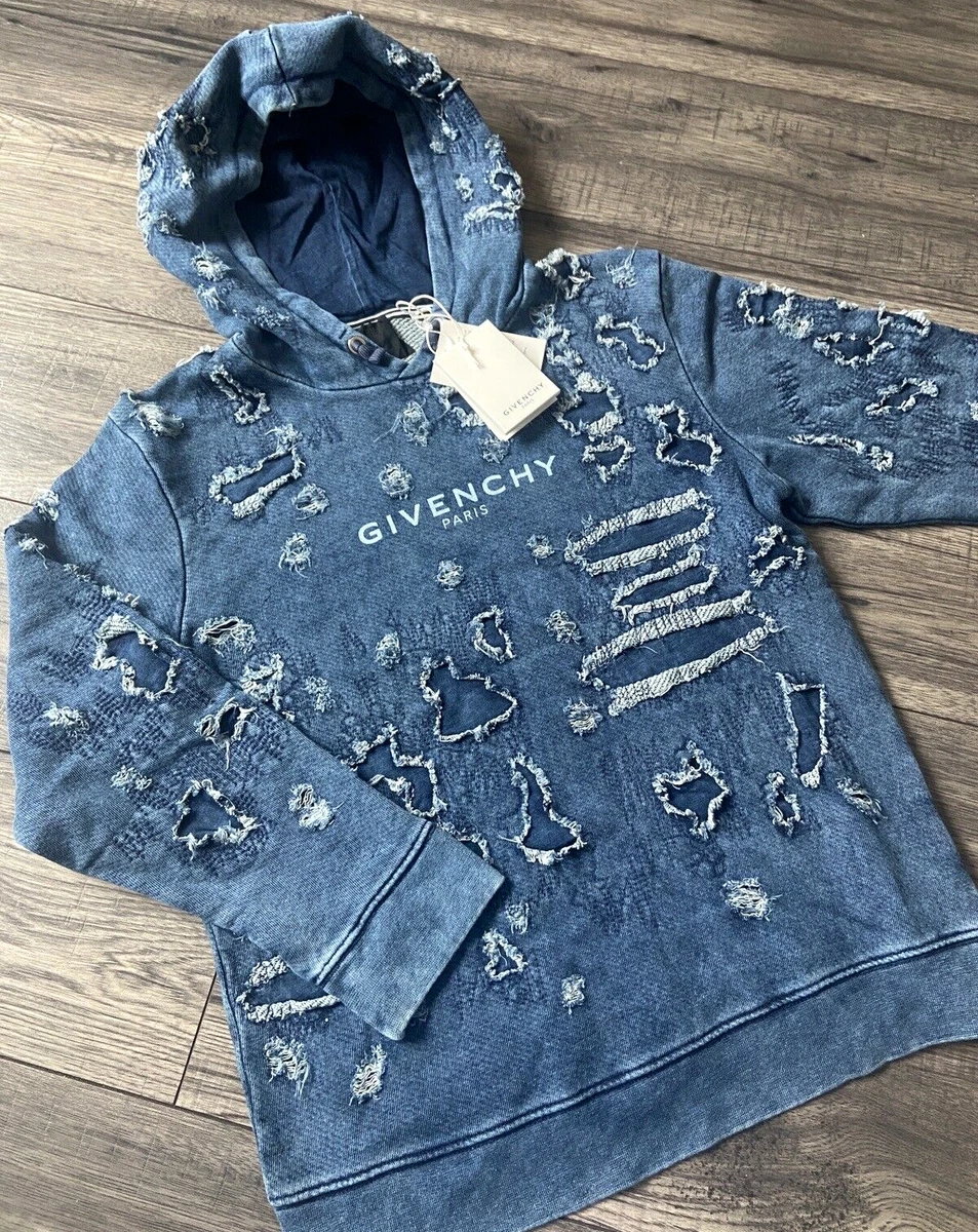 Givenchy paris cheap ripped hoodie
