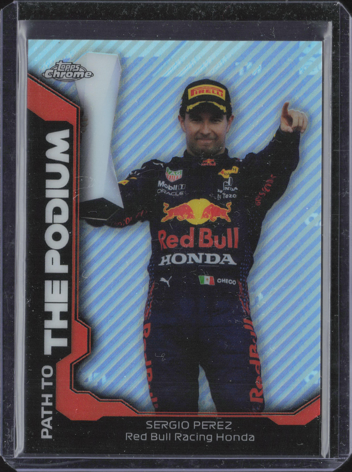 2021 Topps Chrome Formula 1 #PTP-SP Sergio Perez Path to the Podium