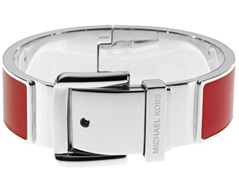 Michael kors silver buckle bracelet sales