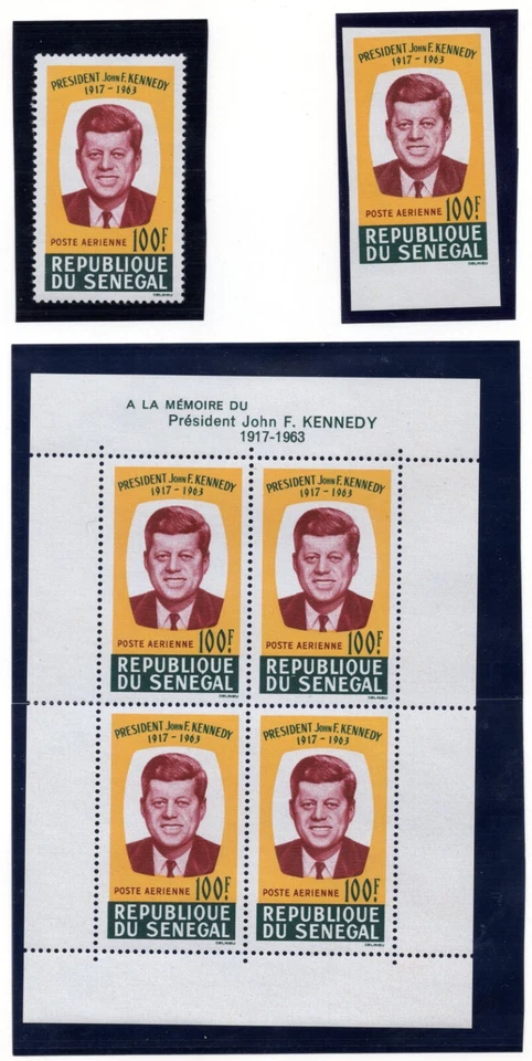 SENEGAL CONGO HAUTE COLTA 1963 JOHN KENNEDY COMMEMORATIVE COLLECTION ON 12 PAGES - Image 2 of 4