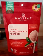 NAVITAS ORGANICS POMEGRANATE POWDER (45 SERVINGS) NEW/SEALED (EXP 04/2026)