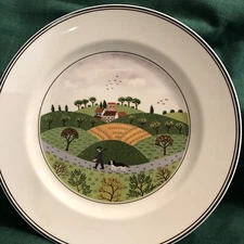 VILLEROY & BOCH salad plate Depuis 1748 VITRO-PORCELAINE Design Naïf LUXEMBOURG