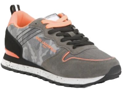 Karl Lagerfeld Paris Sneakers Grey Camo Shoes Men's Size M