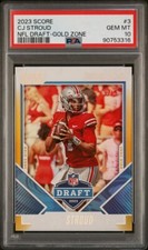 2023 Panini Score NFL Draft Gold Zone #3 CJ Stroud RC Rookie /50 PSA 10 POP 1