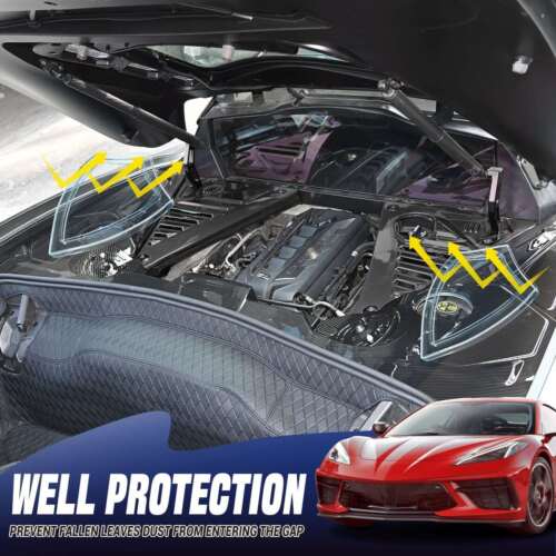 Carbon Fiber Engine Bay Panel Cover Frame Trim For Chevrolet Corvette C8 20-2025 - Picture 12 of 13
