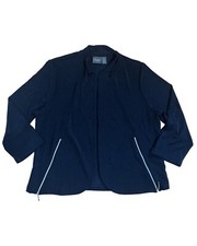 NEW CHICO S Travelers 3/4 Sleeve No Closure Jacket Navy Blue sz 1