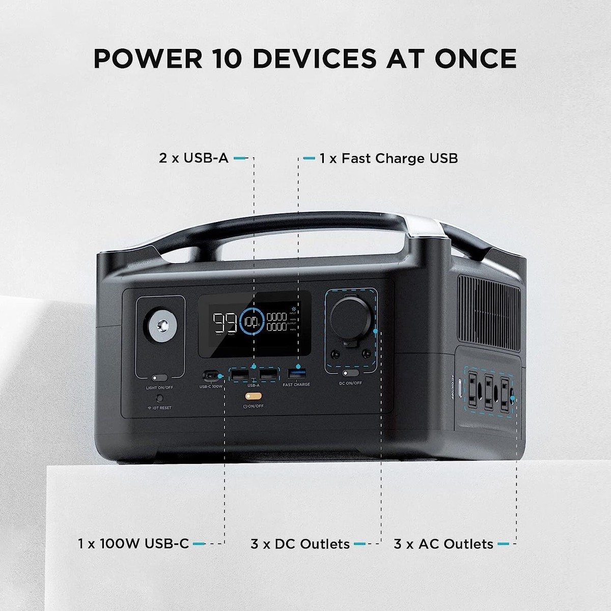 冬セール【新品】ポータブル電源 EcoFlow RIVER 600《288Wh》 Buy EcoFlow RIVER Portable Power Station