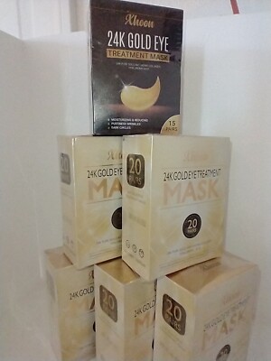 5 Xhoon 24k Gold Eye Treatment Mask 20 Pairs Ea Hyaluronic Acid Exp1/26 +15 Pair