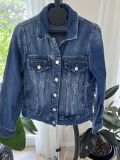 Ashley Mason Denim Jacket Women’s Sz Xs Distressed Rugged Timeless Durable