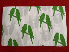 Indian Handmade Parrots Hand Block Print Running Cotton Voile Fabric By The Yard