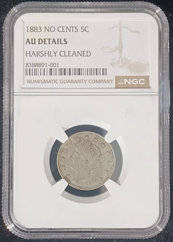 1883 Nickel - About Uncirculated - slabbed by NGC with details