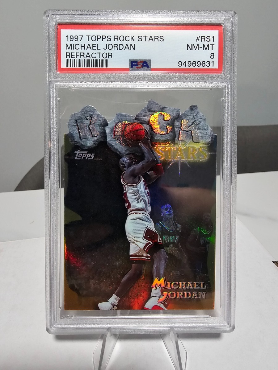 1997 Topps Rock Stars Michael Jordan Refractor #RS1 PSA 8 | eBay