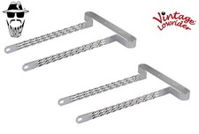 2 VINTAGE LOWRIDER TRIPLE FLAT TWISTED BUMPERS CHROME FRONT/REAR 24"/26" BICYCLE