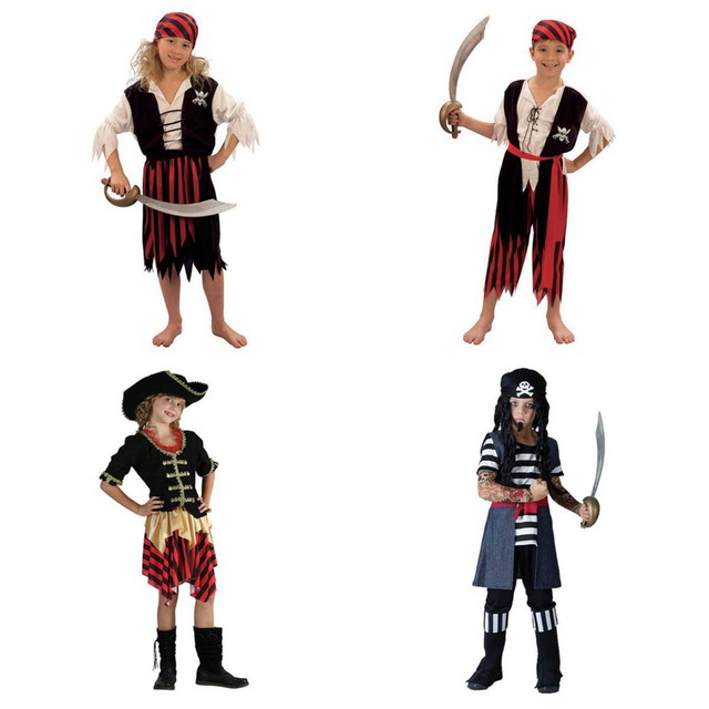 Pirata Chicas Y Para NiÃ±o De FantasÃ­a Disfraz Todas Las Tallas