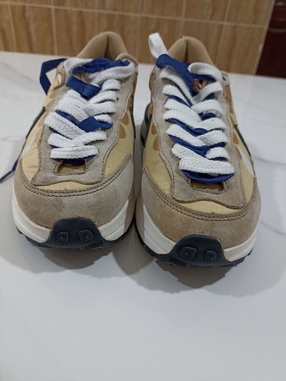 SACAI X NIKE Taglia US 6.5 Nike VaporWaffle x Sacai Tan Navy Tan White (DD1875 200) A10