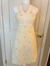 LILLY PULITZER ISABEL DRESS SIZE 2 YELLOW HORSESHOE EMBROIDERY ~ EUC ~ Pretty!