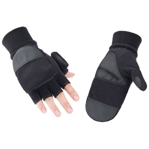 Warm Winter Gloves Flip Fingerless Touch Screen Sport Mittens Men Women - Picture 11 of 13