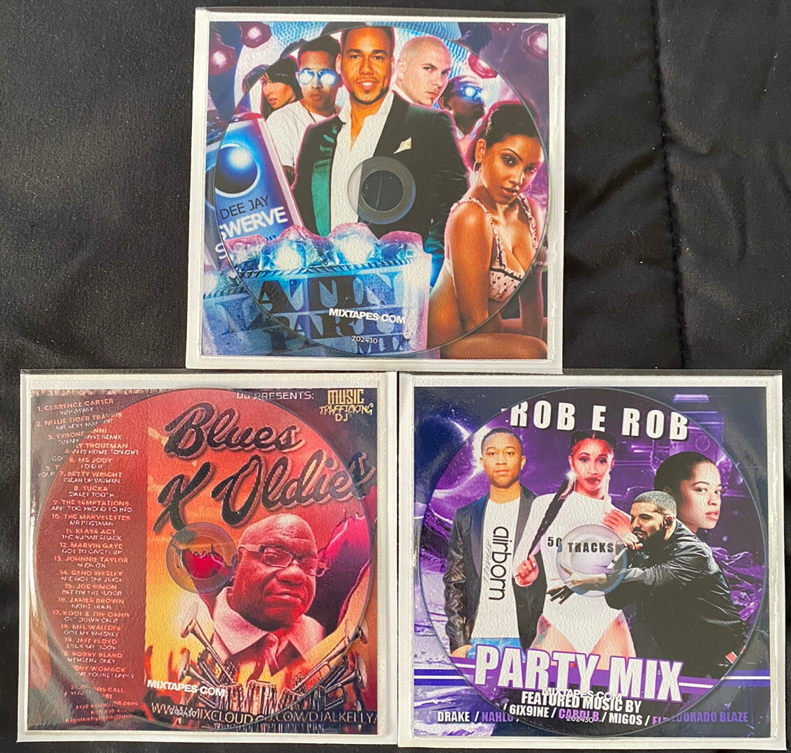 3x Mixed Party Rap R&B Latin (CD Mixtape) DJ Sets Mash Up Hot Tracks ...