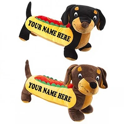 Personalised Dachshund Plush 100cm EXTRA LARGE Sausage Dog Weenie Soft Toy Gift - Image 1 of 3