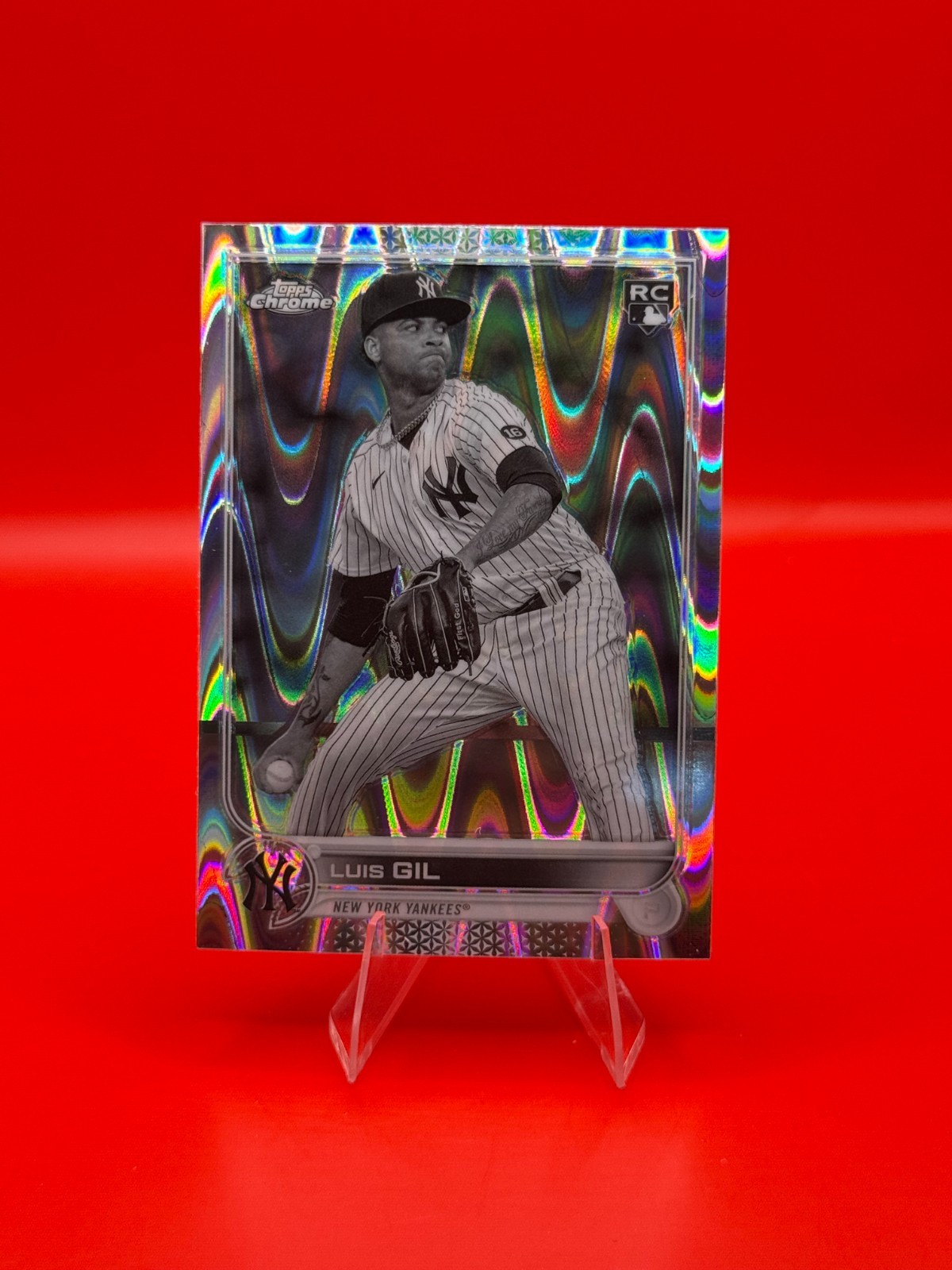 2022 Topps Chrome Sonic - Luis Gil #202 Black & White RayWave Refractor (RC)